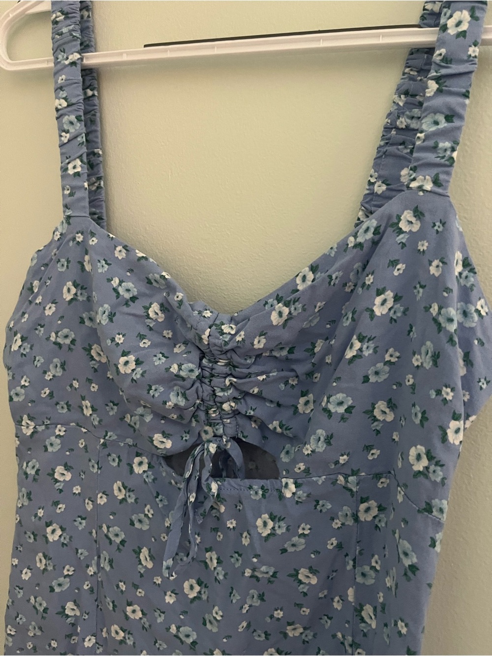 Aeropostale Blue Floral Tie-Front Dress